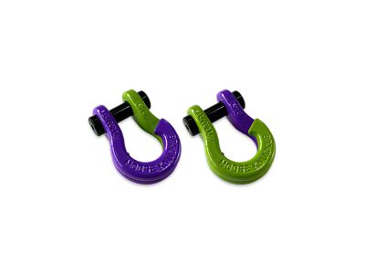 Moose Knuckle Offroad Jowl Split Recovery Shackle 5/8 Combo; Grape Escape and Sublime Green