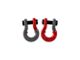 Moose Knuckle Offroad Jowl Split Recovery Shackle 5/8 Combo; Gun Gray and Flame Red