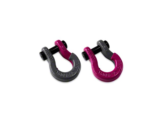 Moose Knuckle Offroad Jowl Split Recovery Shackle 5/8 Combo; Gun Gray and Pogo Pink
