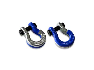 Moose Knuckle Offroad Jowl Split Recovery Shackle 5/8 Combo; Nice Gal and Blue Balls
