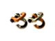 Moose Knuckle Offroad Jowl Split Recovery Shackle 5/8 Combo; Obscene Orange and Brass Knuckle