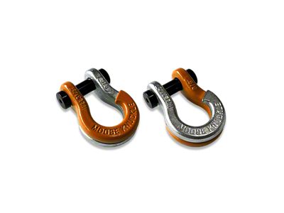 Moose Knuckle Offroad Jowl Split Recovery Shackle 5/8 Combo; Obscene Orange and Nice Gal
