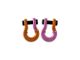 Moose Knuckle Offroad Jowl Split Recovery Shackle 5/8 Combo; Obscene Orange and Pretty Pink