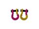 Moose Knuckle Offroad Jowl Split Recovery Shackle 5/8 Combo; Pogo Pink and Detonator Yellow