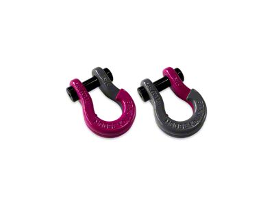 Moose Knuckle Offroad Jowl Split Recovery Shackle 5/8 Combo; Pogo Pink and Gun Gray