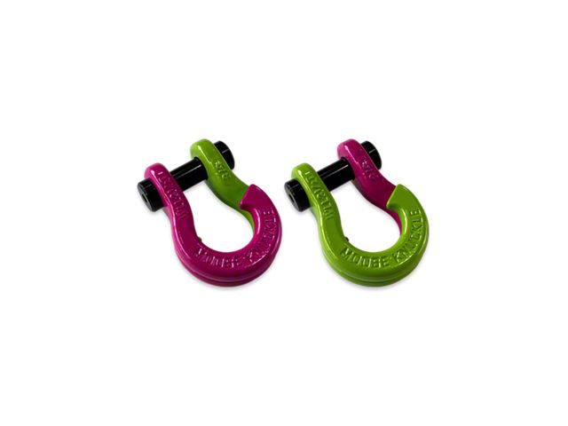 Moose Knuckle Offroad Jowl Split Recovery Shackle 5/8 Combo; Pogo Pink and Sublime Green