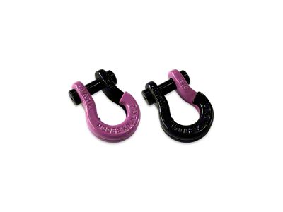 Moose Knuckle Offroad Jowl Split Recovery Shackle 5/8 Combo; Pretty Pink and Black Hole