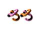 Moose Knuckle Offroad Jowl Split Recovery Shackle 5/8 Combo; Pretty Pink and Obscene Orange
