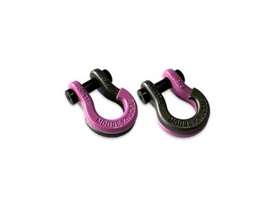 Moose Knuckle Offroad Jowl Split Recovery Shackle 5/8 Combo; Pretty Pink and Raw Dog
