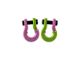 Moose Knuckle Offroad Jowl Split Recovery Shackle 5/8 Combo; Pretty Pink and Sublime Green