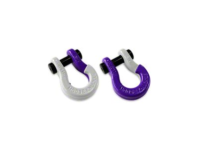 Moose Knuckle Offroad Jowl Split Recovery Shackle 5/8 Combo; Pure White and Grape Escape