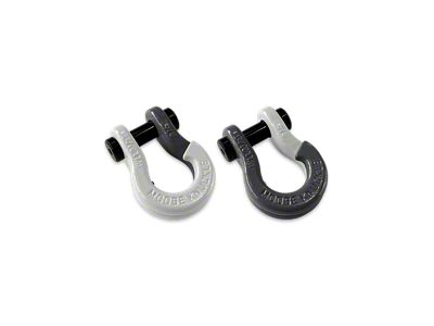 Moose Knuckle Offroad Jowl Split Recovery Shackle 5/8 Combo; Pure White and Gun Gray