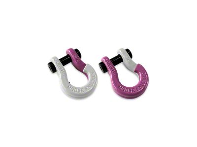 Moose Knuckle Offroad Jowl Split Recovery Shackle 5/8 Combo; Pure White and Pretty Pink