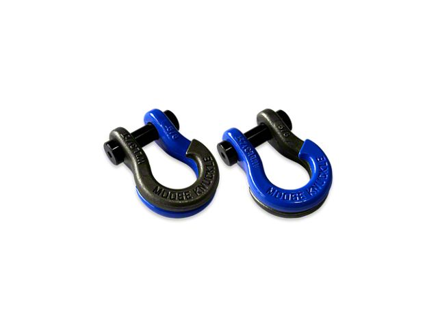 Moose Knuckle Offroad Jowl Split Recovery Shackle 5/8 Combo; Raw Dog and Blue Balls