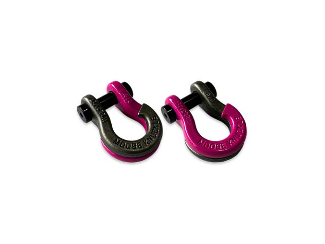Moose Knuckle Offroad Jowl Split Recovery Shackle 5/8 Combo; Raw Dog and Pogo Pink