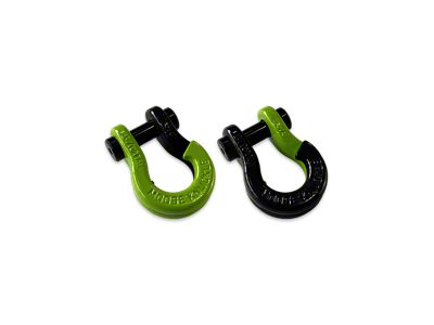 Moose Knuckle Offroad Jowl Split Recovery Shackle 5/8 Combo; Sublime Green and Black Hole