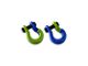 Moose Knuckle Offroad Jowl Split Recovery Shackle 5/8 Combo; Sublime Green and Blue Balls