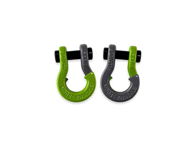 Moose Knuckle Offroad Jowl Split Recovery Shackle 5/8 Combo; Sublime Green and Gun Gray