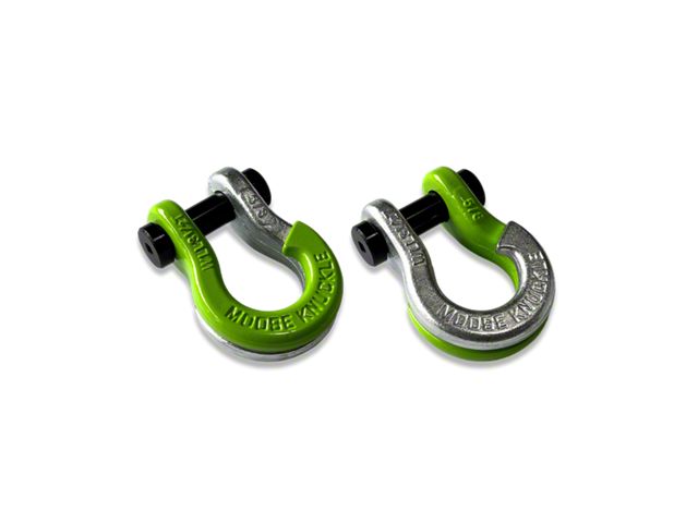 Moose Knuckle Offroad Jowl Split Recovery Shackle 5/8 Combo; Sublime Green and Nice Gal