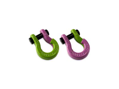 Moose Knuckle Offroad Jowl Split Recovery Shackle 5/8 Combo; Sublime Green and Pretty Pink