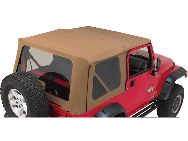 Complete Soft Top with Clear Windows; Spice Denim (97-06 Jeep Wrangler TJ w/ Half Doors, Excluding Unlimited)