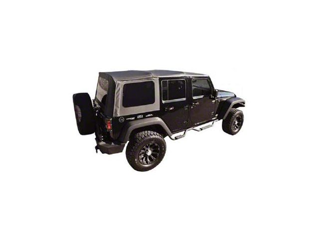 Premium Replacement Soft Top with Tinted Windows; Black Diamond (07-09 Jeep Wrangler JK 4-Door)