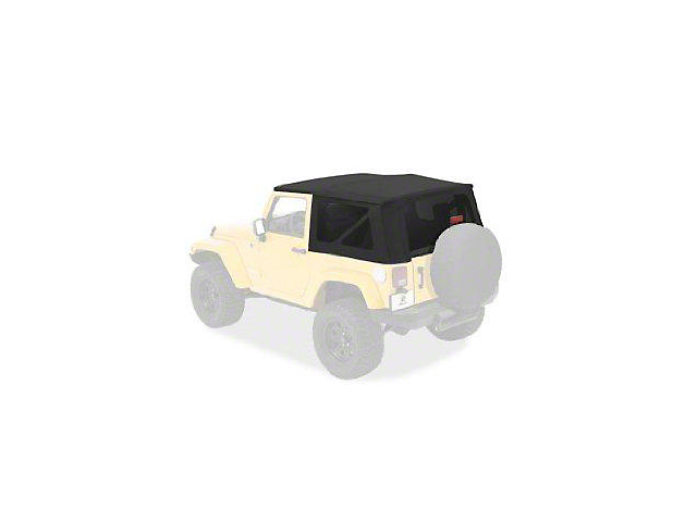 Bestop Sailcloth Replace-A-Top with Tinted Windows; Black Diamond (07-09 Jeep Wrangler JK 2-Door)
