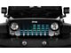 Grille Insert; Black American Flag with a Teal Fleck (18-24 Jeep Wrangler JL)