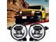 9-Inch RGB+W Chasing Style LED Headlights with 4-Inch Fog Lights; Black Housing; Clear Lens (18-24 Jeep Wrangler JL)