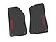 FLEXTREAD Factory Floorpan Fit Tire Tread/Scorched Earth Scene Front Floor Mats with Red Mojave Insert; Black (20-24 Jeep Gladiator JT)