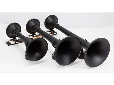Model 730 Demon Triple Train Horn; Black (Universal; Some Adaptation May Be Required)