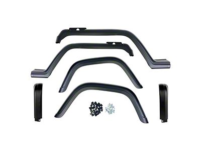 Front and Rear Fender Flare Kit; Driver and Passenger Side (87-95 Jeep Wrangler YJ)