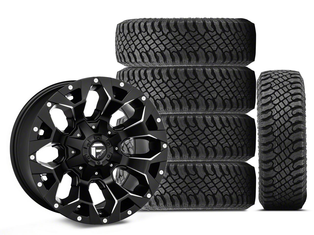 Jeep Wrangler 17x9 Fuel Wheels Assault Wheel - 35in 35x12.50R17 Atturo ...