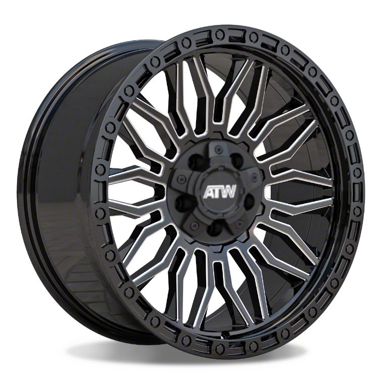 Atw Off Road Wheels Jeep Gladiator Nile Gloss Black With Milled Spokes