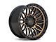 ATW Off-Road Wheels Nile Satin Black with Machined Bronze Face Wheel; 17x9 (20-24 Jeep Gladiator JT)