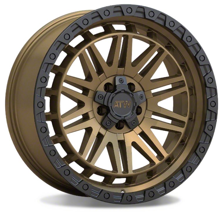 ATW OffRoad Wheels Jeep Wrangler Yukon Satin Sand Bronze Wheel; 17x9