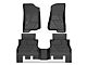 Front and Rear Floor Liners; Black (18-24 Jeep Wrangler JL 4-Door)