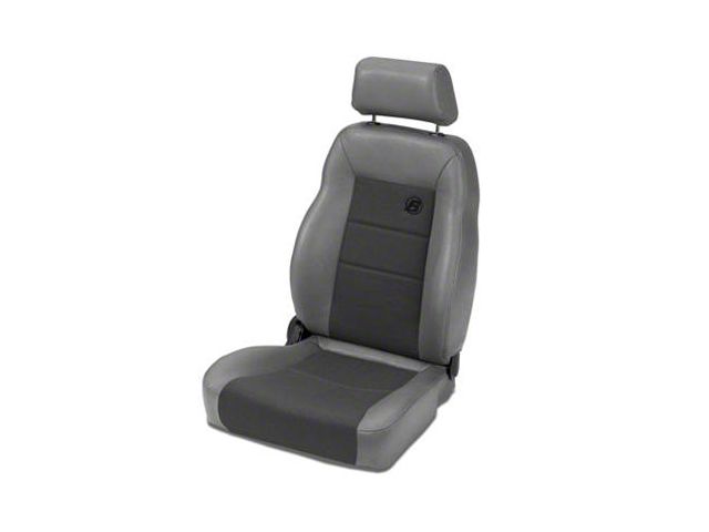 Bestop Trailmax II Pro Center Fabric Front Seat; Charcoal; Driver Side (76-06 Jeep CJ7, Wrangler YJ & TJ)