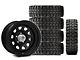 15x8 Mammoth D Window Wheel & 31in Gladiator Mud-Terrain X-Comp M/T Tire Package; Set of 5 (97-06 Jeep Wrangler TJ)