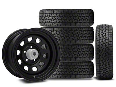15x8 Mammoth 8 Wheel & 31in Milestar All-Terrain Patagonia AT/R Tire Package; Set of 5 (97-06 Jeep Wrangler TJ)
