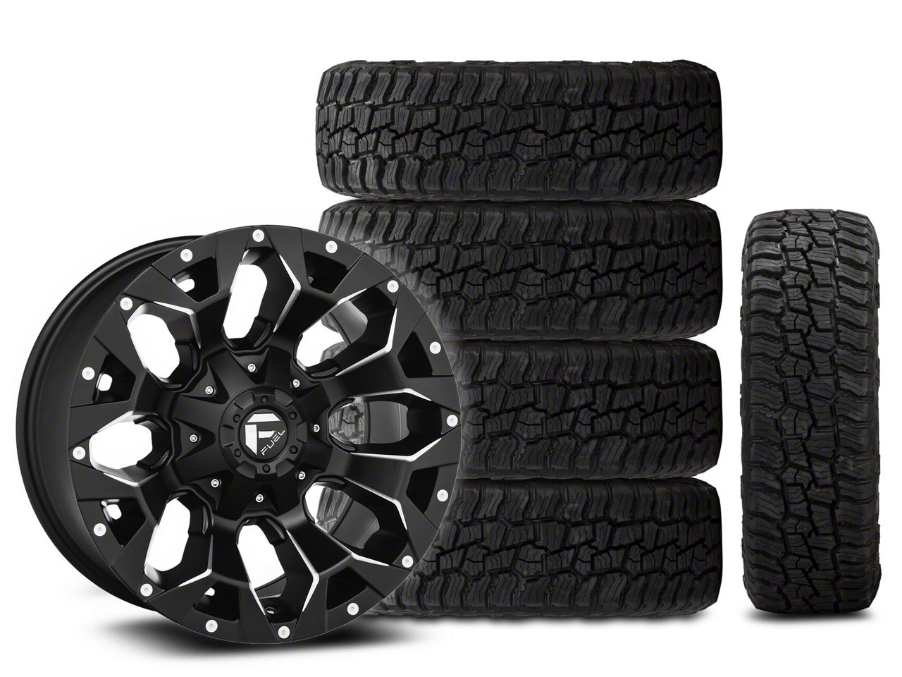 Jeep Wrangler 17x9 Fuel Assault Wheel & 33in Mickey Thompson All