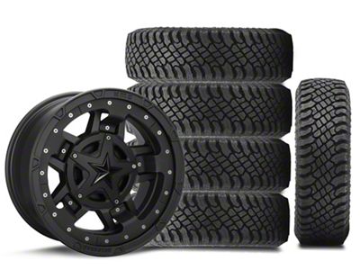 17x9 XD Rockstar III Wheel & 35in Atturo All-Terrain Trail Blade X/T Tire Package; Set of 5 (18-24 Jeep Wrangler JL)