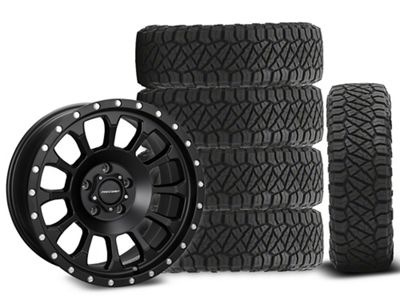 18x9 Pro Comp Rockwell Wheel & 33in NITTO All-Terrain Ridge Grappler A/T Tire Package; Set of 5 (18-24 Jeep Wrangler JL)