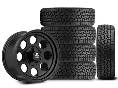 17x9 Mammoth 8 Aluminum Wheel & 33in Milestar All-Terrain Patagonia AT/R Tire Package; Set of 5 (18-24 Jeep Wrangler JL)