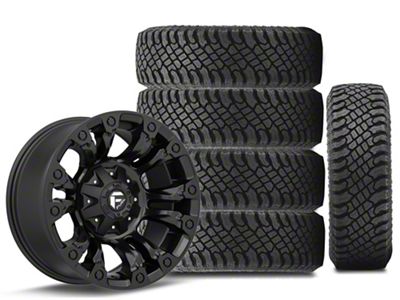 18x9 Fuel Vapor Wheel & 35in 35x12.50R18 Atturo All-Terrain Trail Blade X/T Tire Package; Set of 5 (18-24 Jeep Wrangler JL)