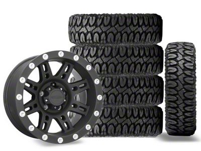 15x8 Pro Comp Wheels 31 Series Wheel - 31in 31x10.50R15 Milestar Mud-Terrain Patagonia M/T Tire; Wheel & Tire Package; Set of 5 (97-06 Jeep Wrangler TJ)