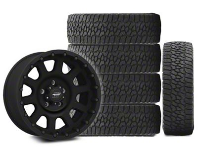 17x9 Pro Comp 32 Series Wheel & 33in Falken All-Terrain Wildpeak A/T3W Tire Package; Set of 5 (07-18 Jeep Wrangler JK)