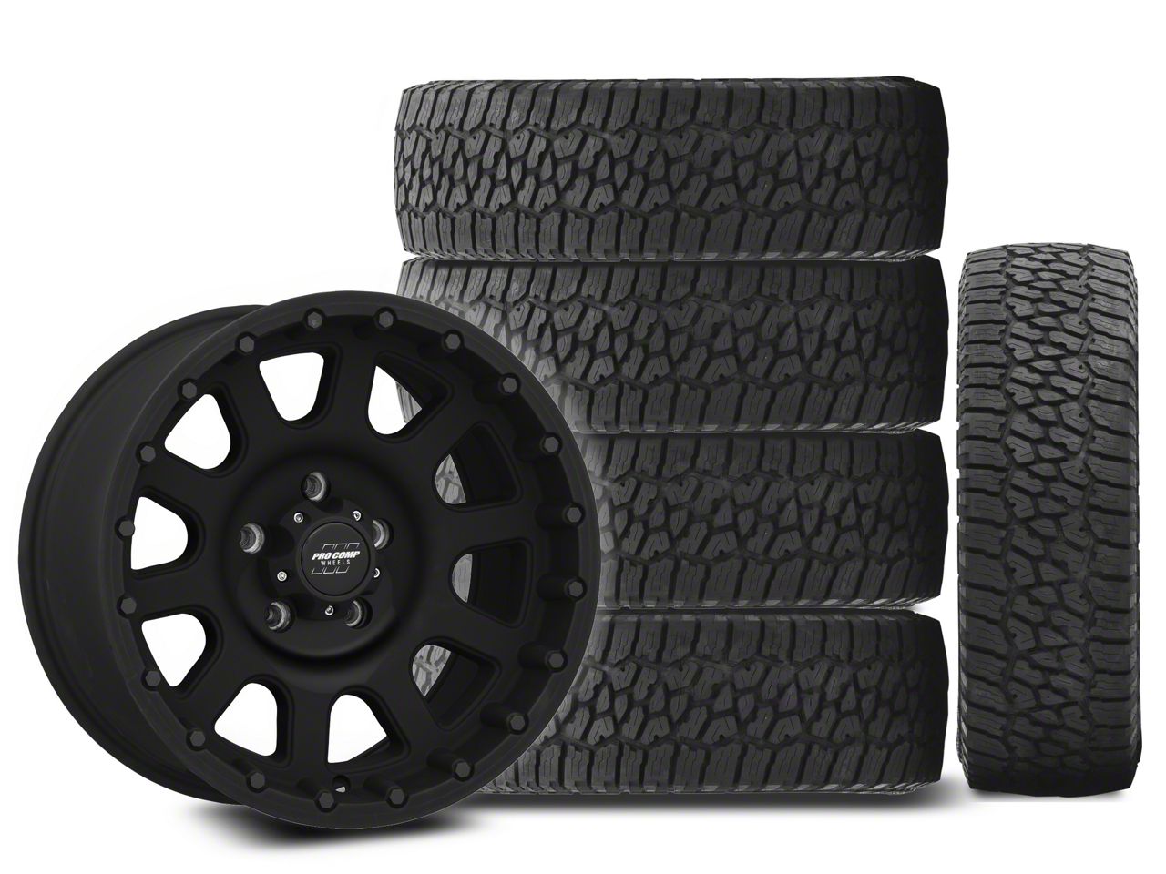 Jeep Wrangler 17x9 Pro Comp 32 Series Wheel & 33in Falken AllTerrain Wildpeak A/T3W Tire