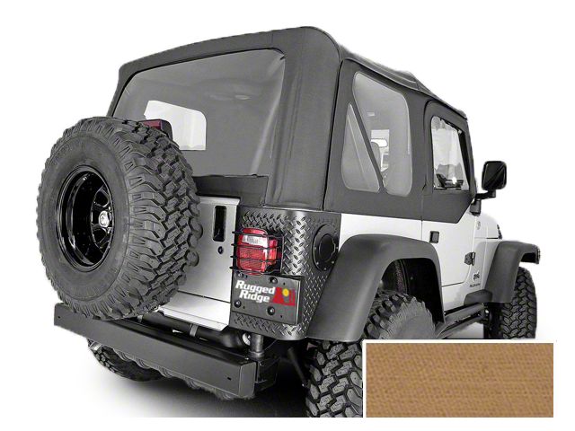 Rugged Ridge Replacement Soft Top with Clear Windows and No Door Skins; Spice (97-02 Jeep Wrangler TJ)