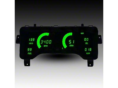 LED Digital Gauge Panel with GPS Sending Unit; Green (97-06 Jeep Wrangler TJ)